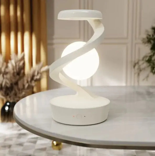 Rotating Moon Desk Lamp with Wireless Phone Charging, Sensor Control